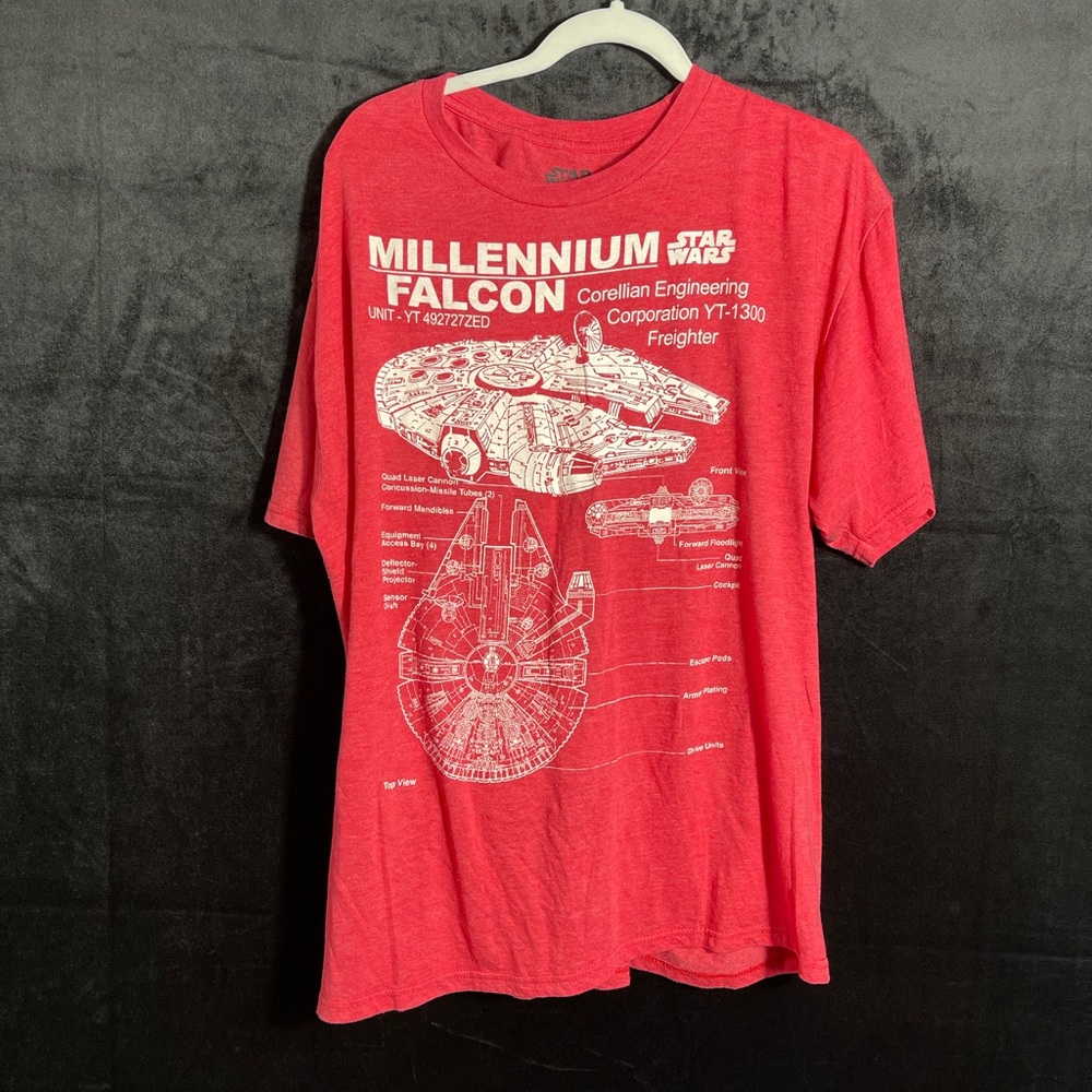 Star Wars Millennium Falcon Diagram Tee - 2XL